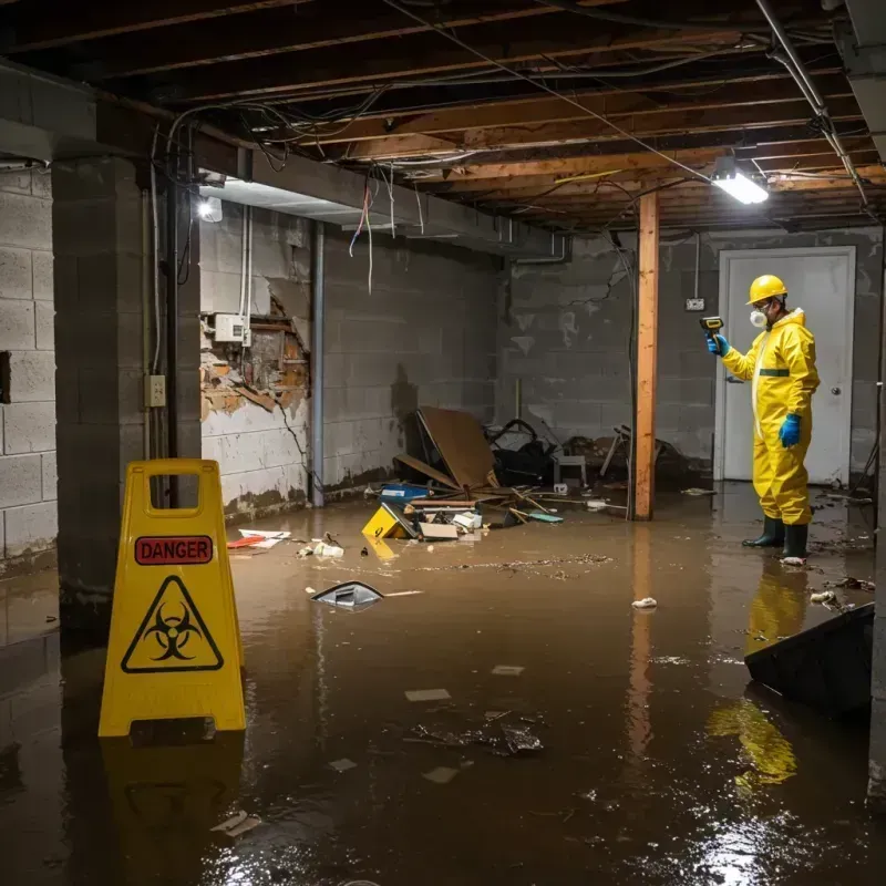 Flooded Basement Electrical Hazard in Yerington, NV Property